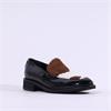 Marco Moreo Maura Fur Slip On Loafer - Black Cow